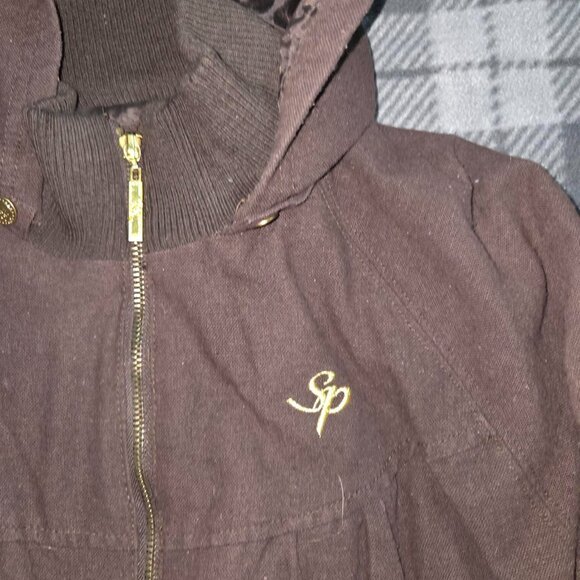 y2k 2000s southpole brown zip up hooded jacket - Picture 3 of 3